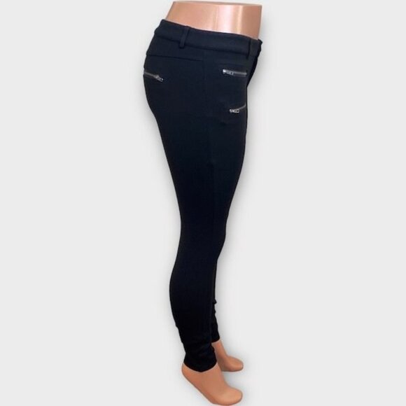 Parker Cargo Black Ponte Zipper Pants, Size 6 - Picture 5 of 10
